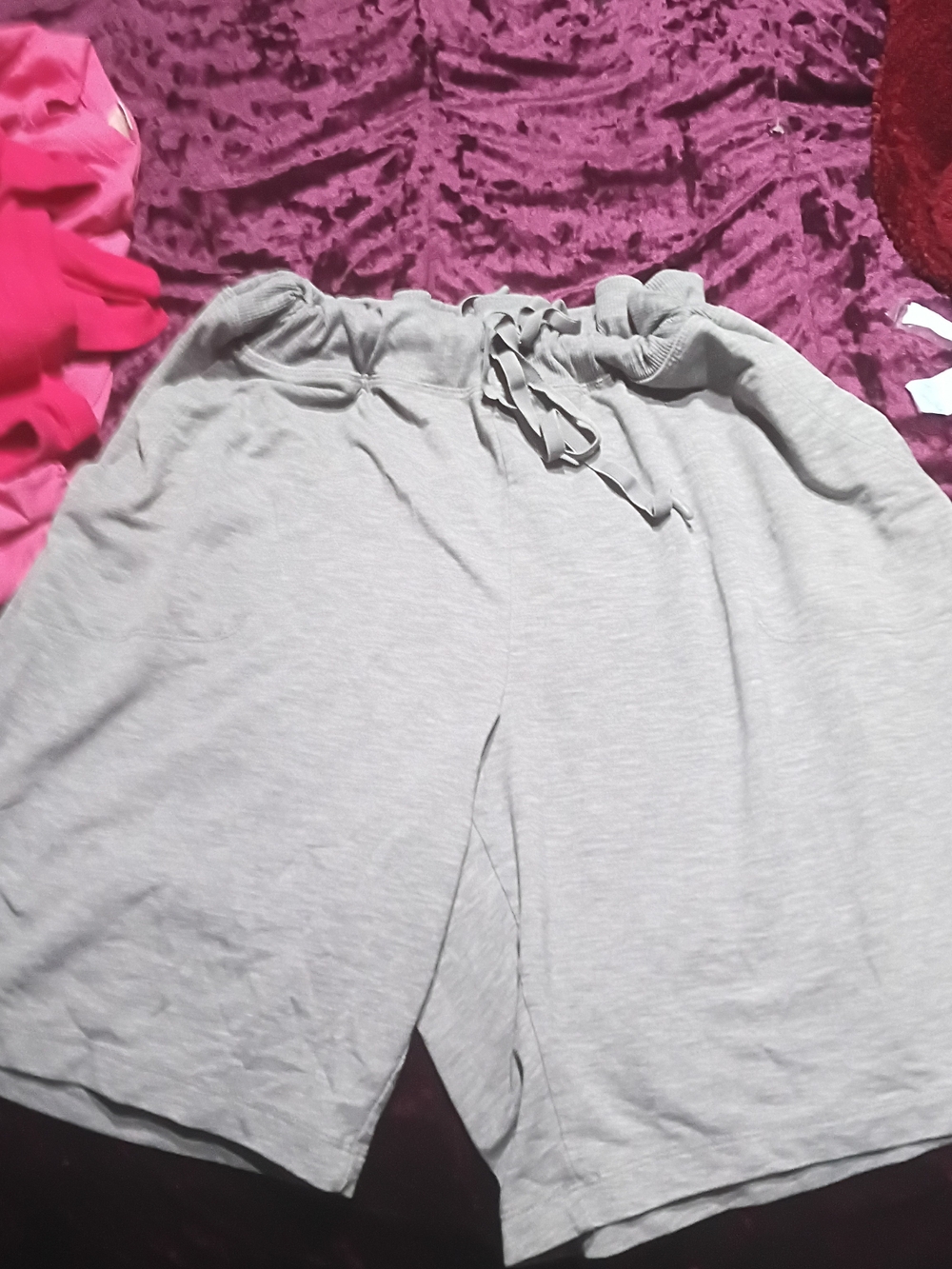 Athletic Works Light Gray Women's Drawstring Bermudas